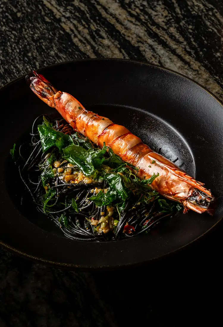 Tiger Prawn & Squid Ink Spaghetti